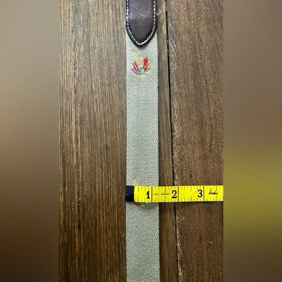 Orvis Leather and Embroidered Canvas Fishing Lure Belt - Picture 6 of 6